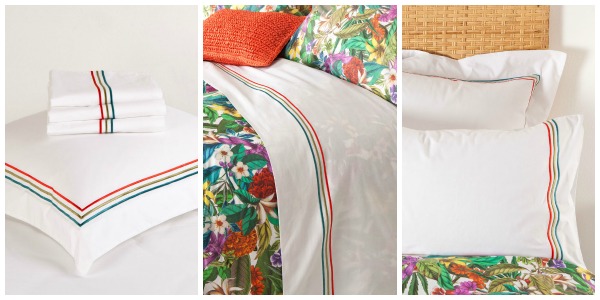 Sábanas y fundas para tu cama con festón multicolor