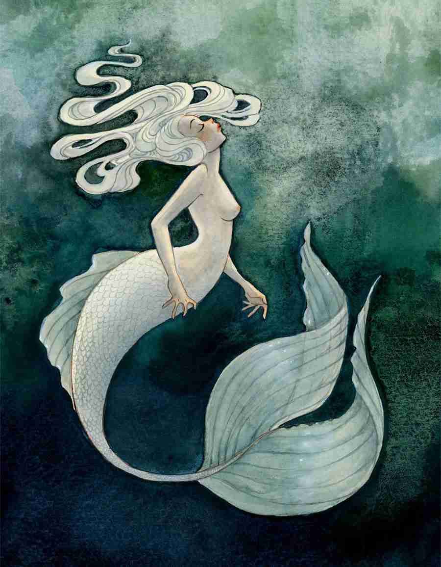 Sirena Blanca y de colores
