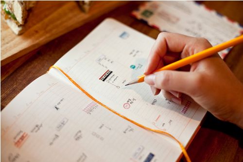 Escribiendo en tu diario o agenda